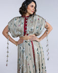 Jasmine Kalidar Skirt With Draped Jacket And Blouse
