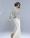 Jasmine Kimono
With Draped Gown