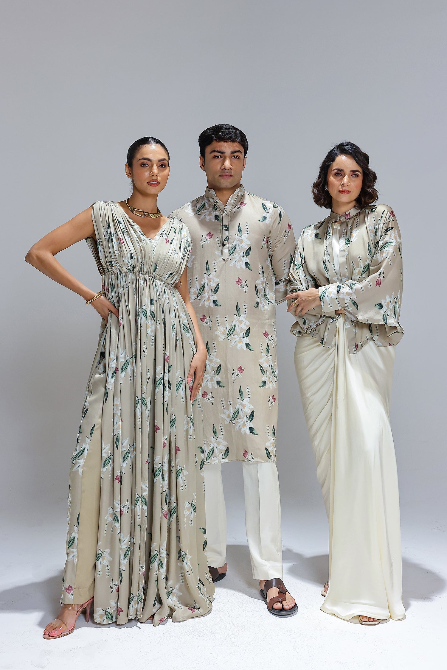 Jasmine Hand Draped Kurta Set
