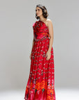 Floralia Kalidar Skirt With Drape Blouse