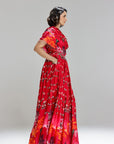 Floralia Kalidar Skirt With Drape Blouse