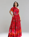 Floralia Kalidar Skirt With Drape Blouse