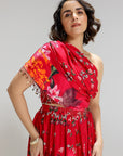Floralia Kalidar Skirt With Drape Blouse