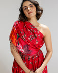 Floralia Kalidar Skirt With Drape Blouse