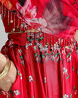Floralia Kalidar Skirt With Drape Blouse