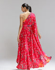 Floralia One Shouder Gown