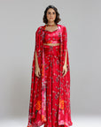 Floralia Skirt With Bustier And A Shrug