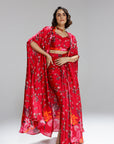 Floralia Skirt With Bustier And A Shrug