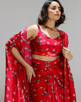 Floralia Skirt With Bustier And A Shrug