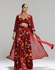 Scarlett Kalidar Skirt With Jacket And Blouse