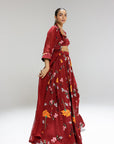 Scarlett Kalidar Skirt With Jacket And Blouse