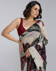 Ivy Gardenia Organza Saree