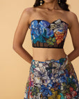 Larissa Corset Blouse, Zoya Lehenga Skirt and Scallop Dupatta