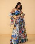Larissa Corset Blouse, Zoya Lehenga Skirt and Scallop Dupatta