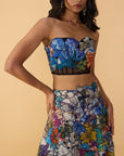 Larissa Corset Blouse, Zoya Lehenga Skirt and Scallop Dupatta