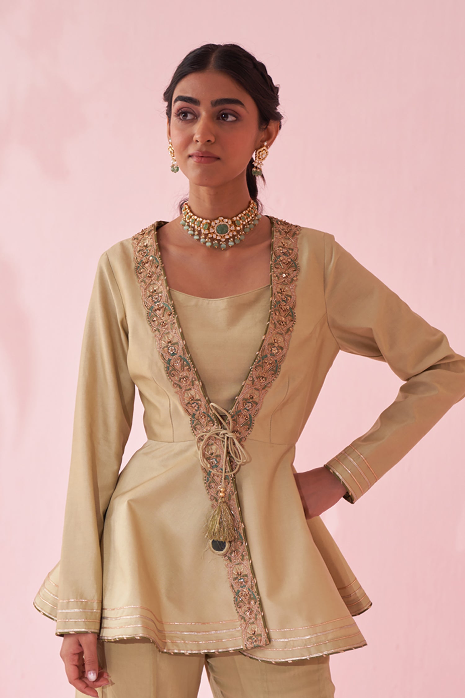 Gungun Green Sharara Set