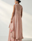 Prisha Blush Pink Cape Gharara Set