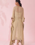 Gulzaar Green Kaftan Set