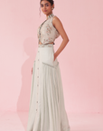 Gurnoor Ice Blue Sharara Set