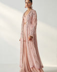Nisha Blush Pink Cape Gharara Set