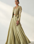 Radha Green Jacket Lehenga Set