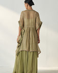 Suhana Green Kaftan Gharara Set