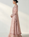 Zoya Blush Pink Cape Lehenga Set