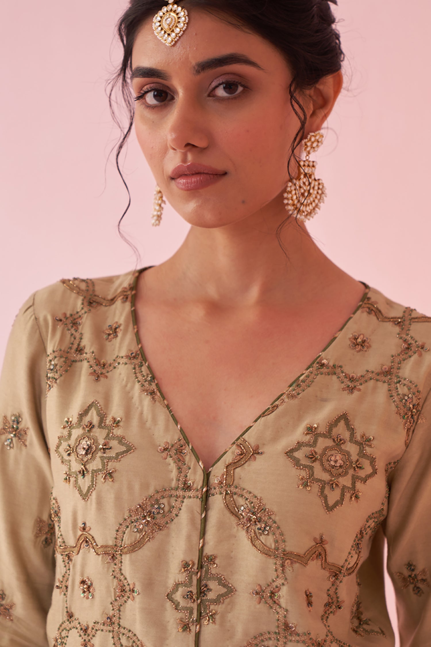 Gazal Green Sharara Set