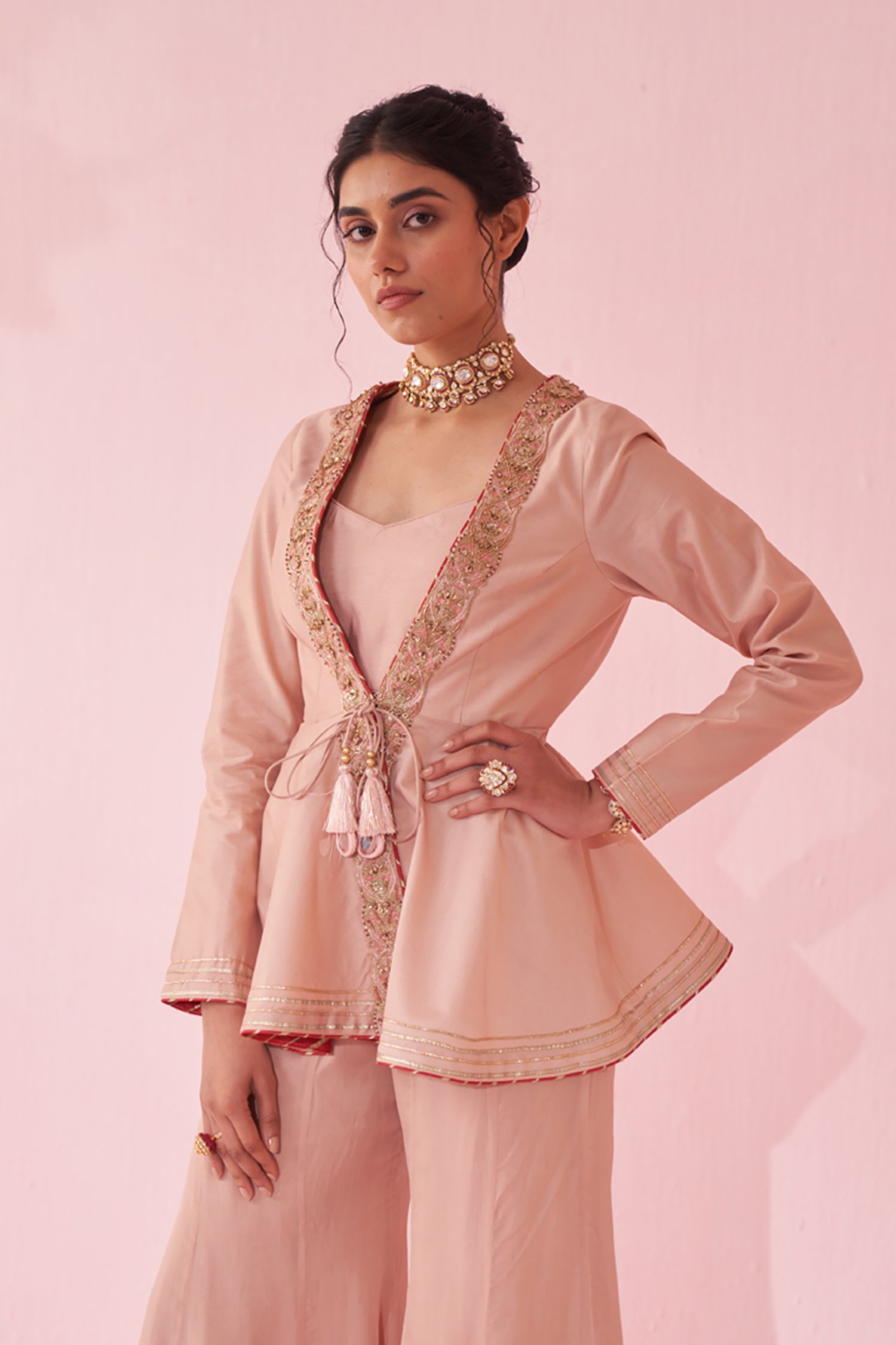 Gungun Blush Pink Sharara Set