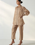 Oorvi Fawn Shirt Pant Set