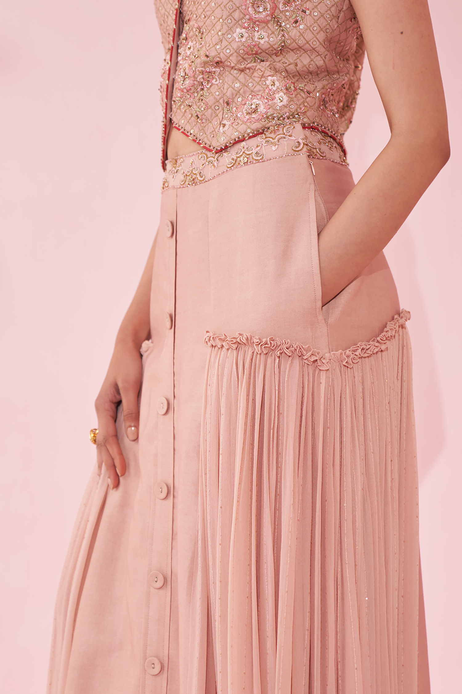 Gamya Blush Pink Lehenga Set