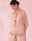 Gajara Blush Pink Shirt Pant Set