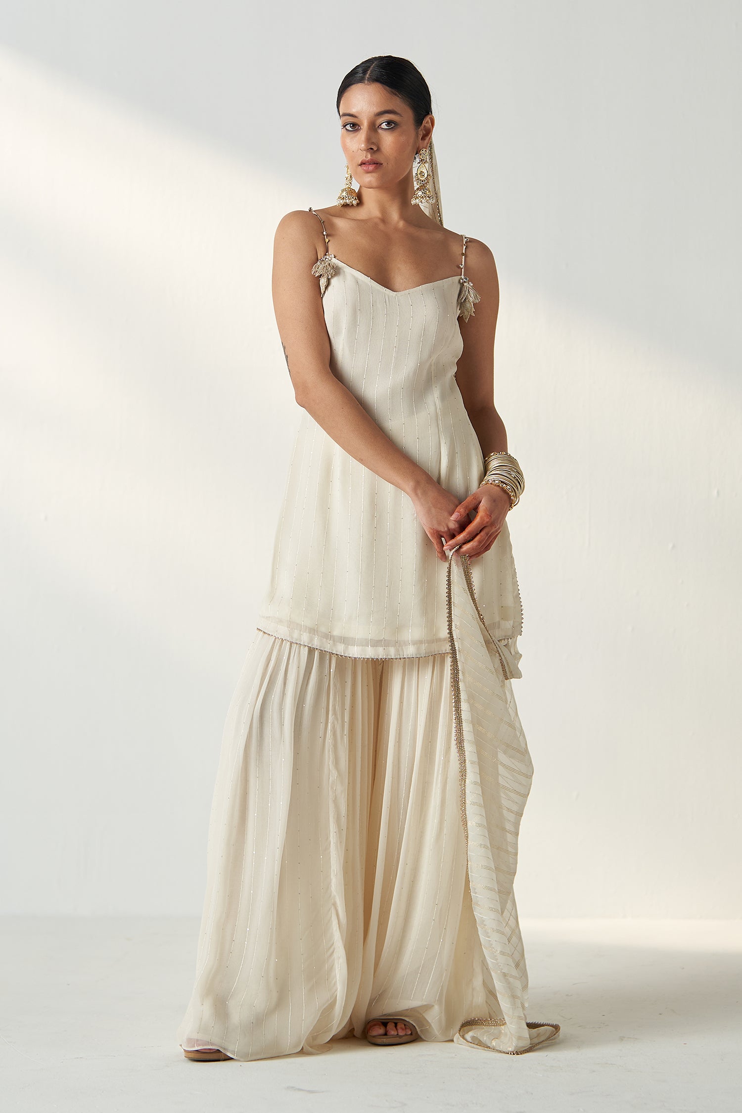 Pakhi Ivory Kurta Sharara Set