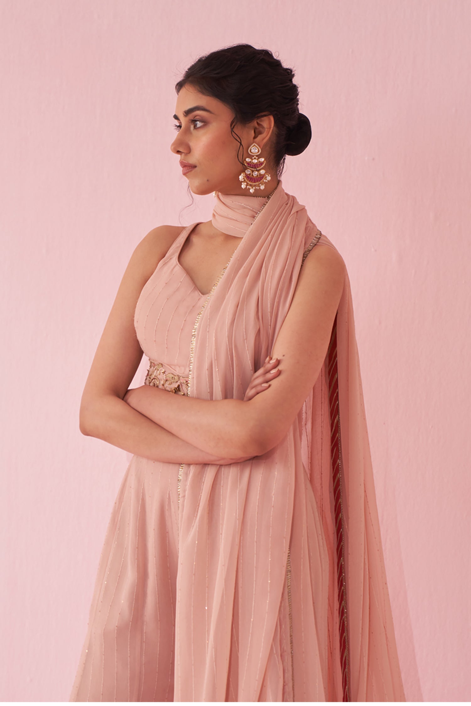 Gul Blush Pink Sharara Set