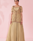 Gulmohar Green Lehenga Set