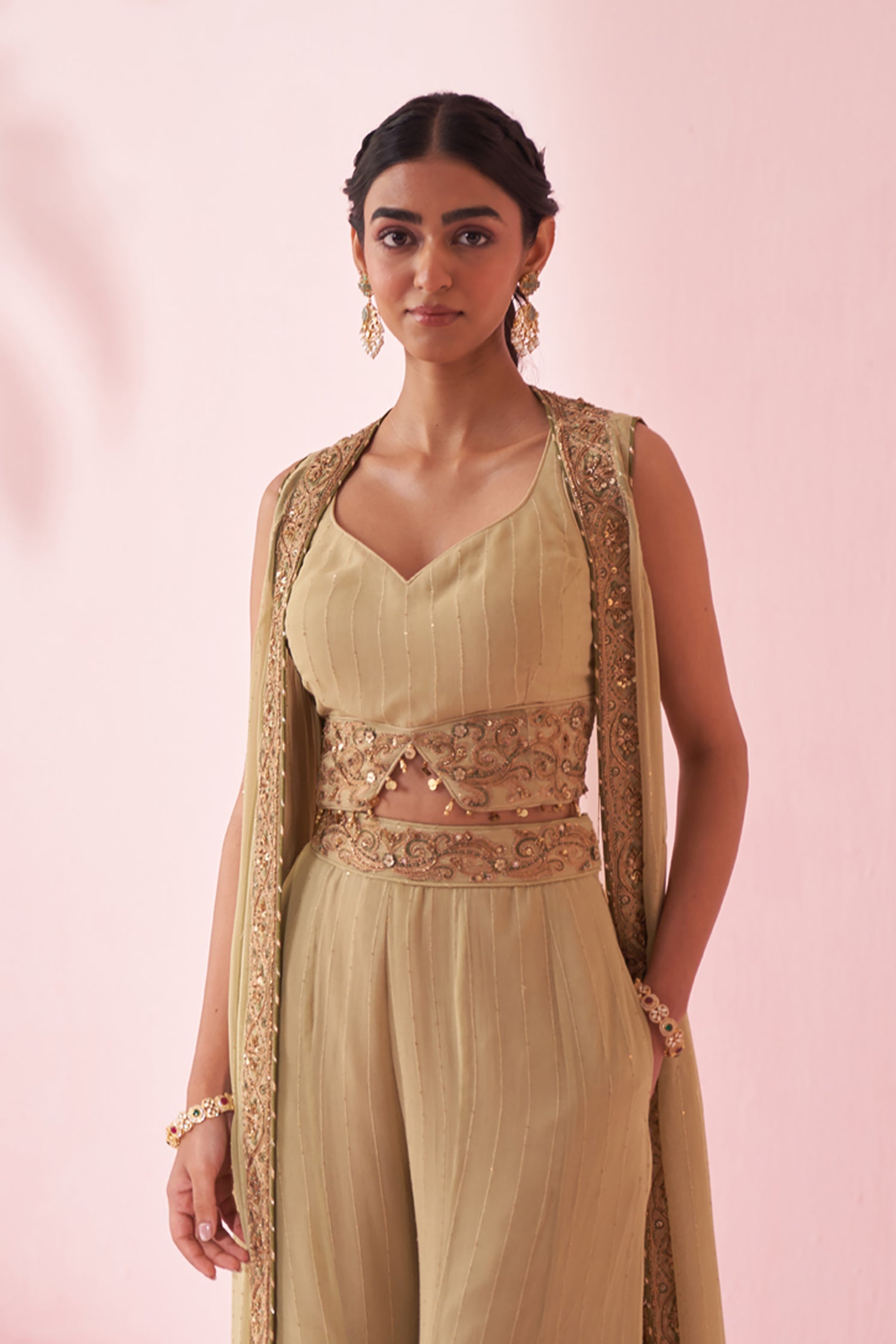 Ghuneha Green Sharara Set