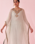 Gulzaar Ice Blue Kaftan Set