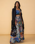 Denzel Trench, Larissa Corset Blouse and Zoya Lehenga Skirt