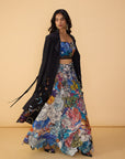 Denzel Trench, Larissa Corset Blouse and Zoya Lehenga Skirt