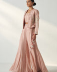 Sadhana Blush Pink Jacket Sharara Set