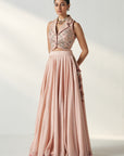 Rajita Blush Pink Gilet Lehenga Set
