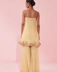 Genda Yellow Sharara Set