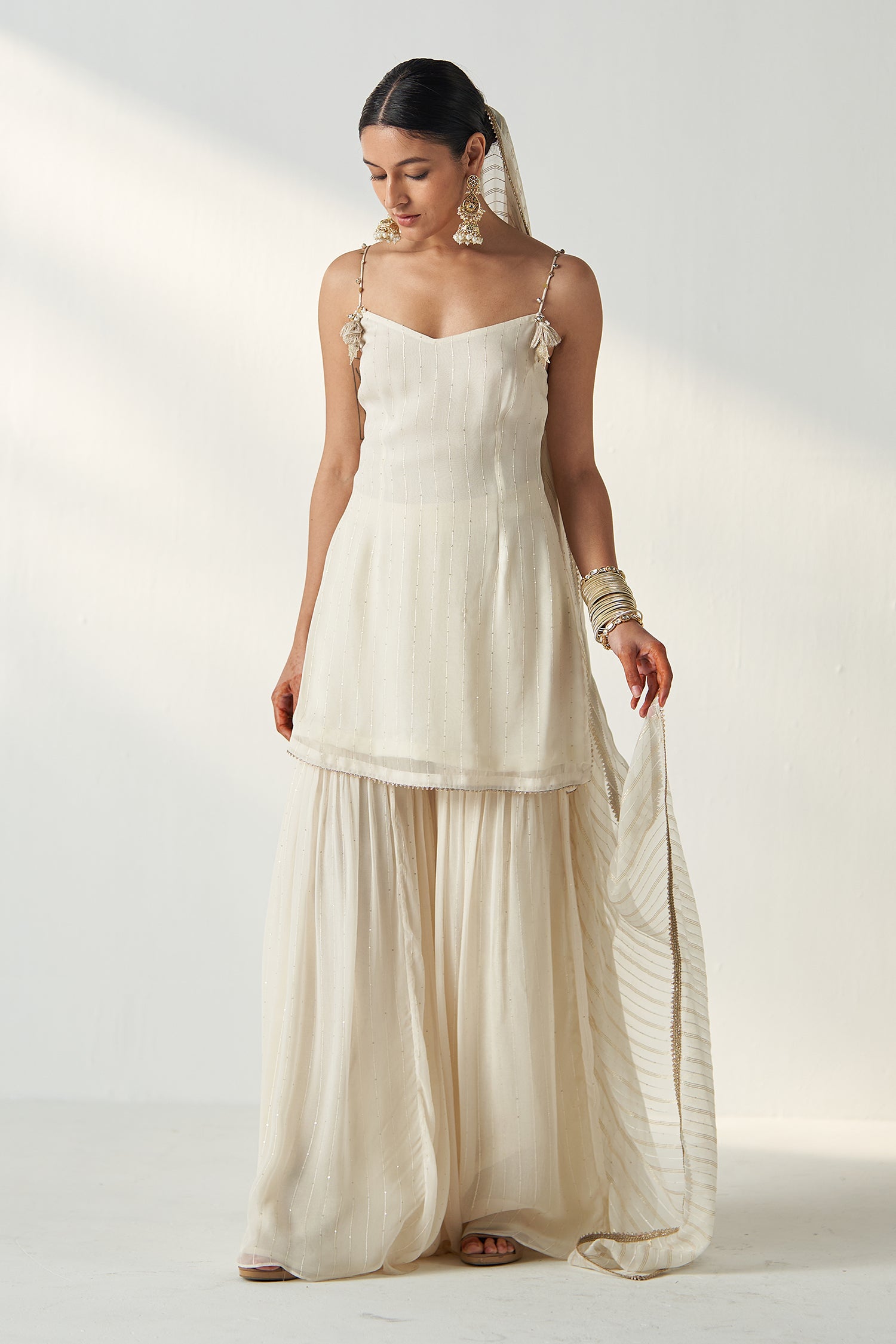 Pakhi Ivory Kurta Sharara Set