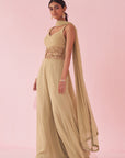 Gul Green Sharara Set