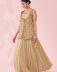 Gulmohar Green Lehenga Set