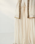 Prisha Ivory Cape Gharara Set