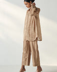 Oorvi Fawn Shirt Pant Set