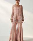 Tara Blush Pink Sharara Set -