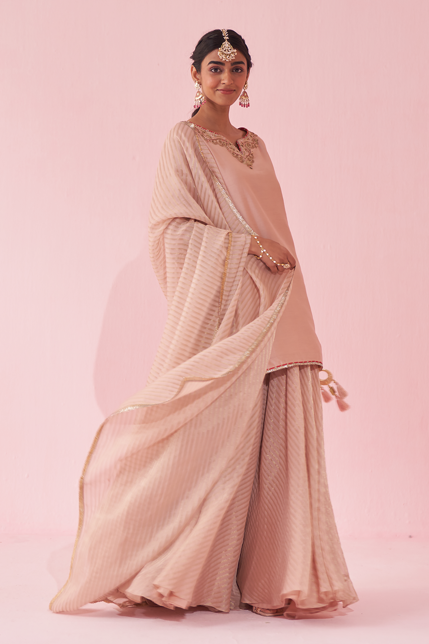 Gehna Blush Pink Sharara Set