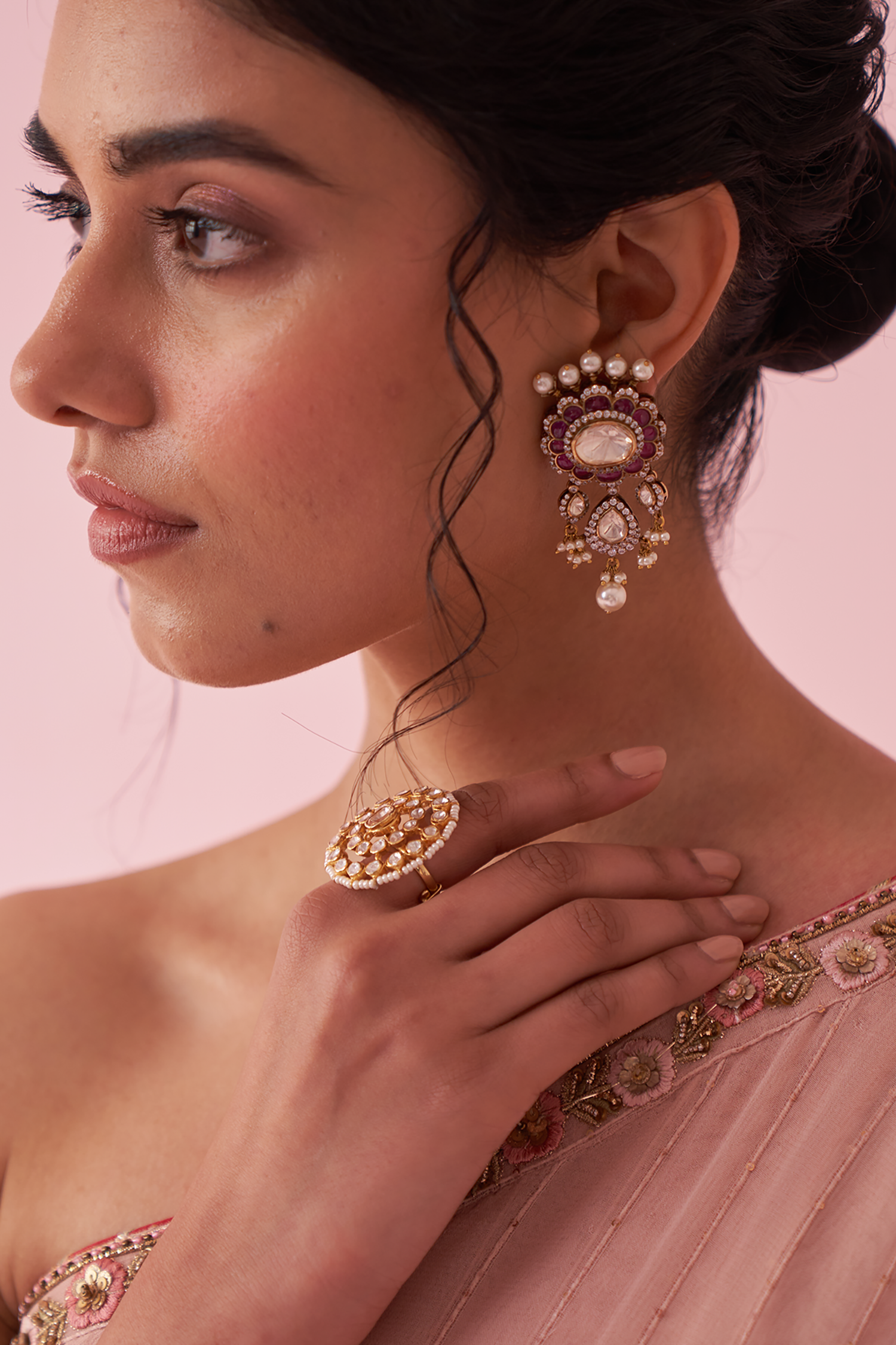 Gulbano Blush Pink Sharara Set